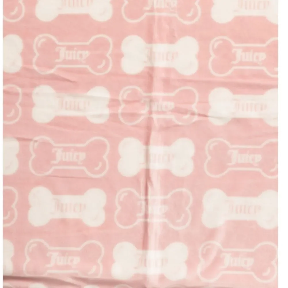 Juicy Couture Signature Logo Bones Plush Pet‎ Throw Blanket